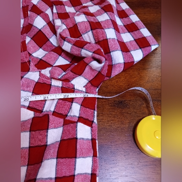 St John's Bay Flannel shirt 100 percent cotton. Size XXL women's red and white - Picture 7 of 8